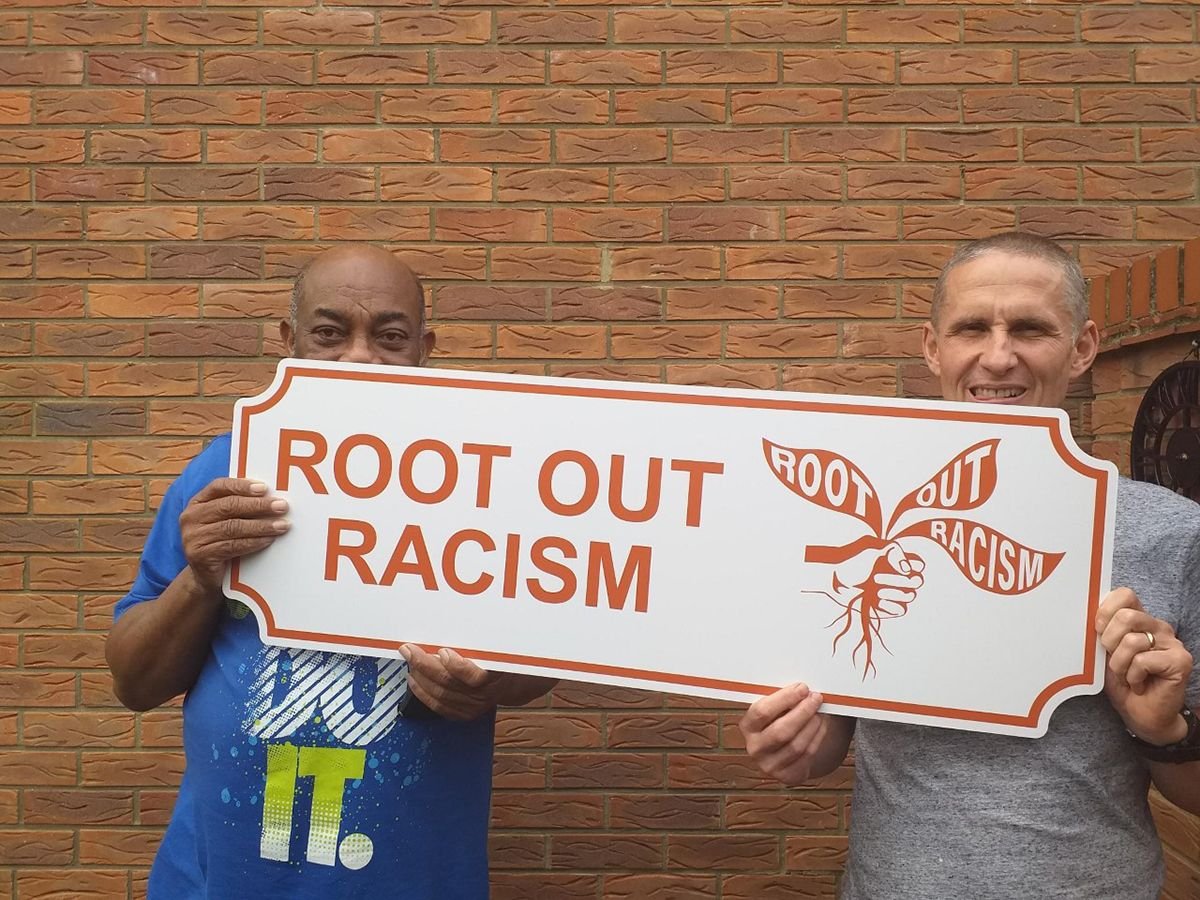 Root Out Racism wall