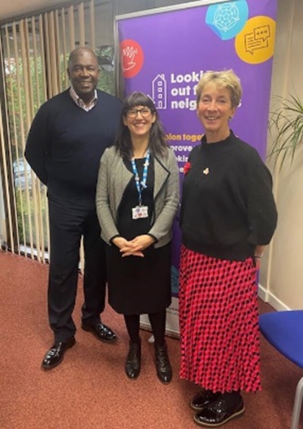 Cedi Fredrick, Chair of NHS Kent and Medway Integrated Care Board, with Cathy Elliott