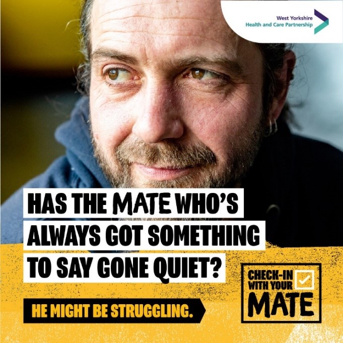 Check in with a mate - has the mate who has always got something to say gone quiet?