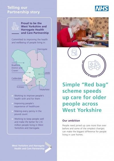 Simple "red bag" scheme speeds up care for older people across West Yorkshire