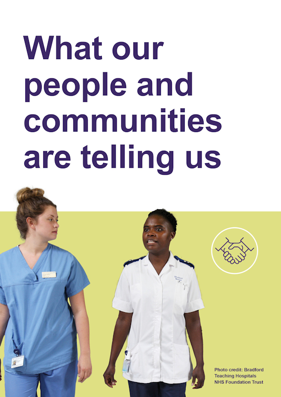 Joint forward plan chapter cover - what our people and communities are telling us