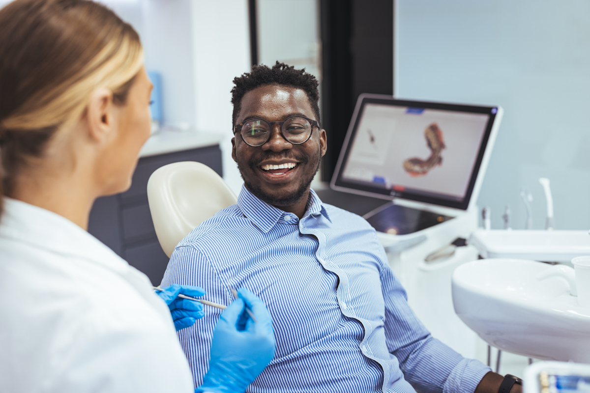 Dentist and patient