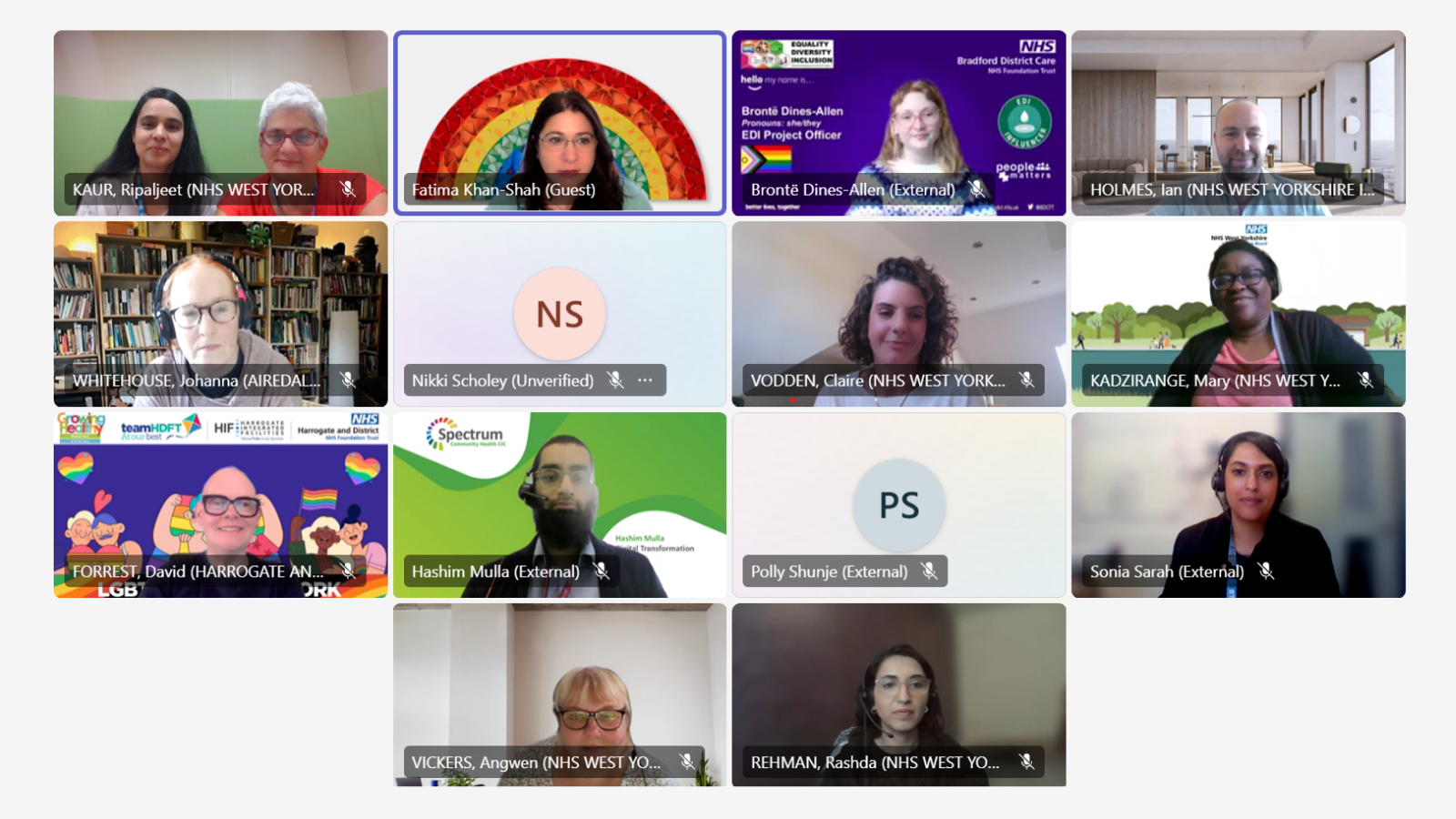 Image of various people on MS Teams