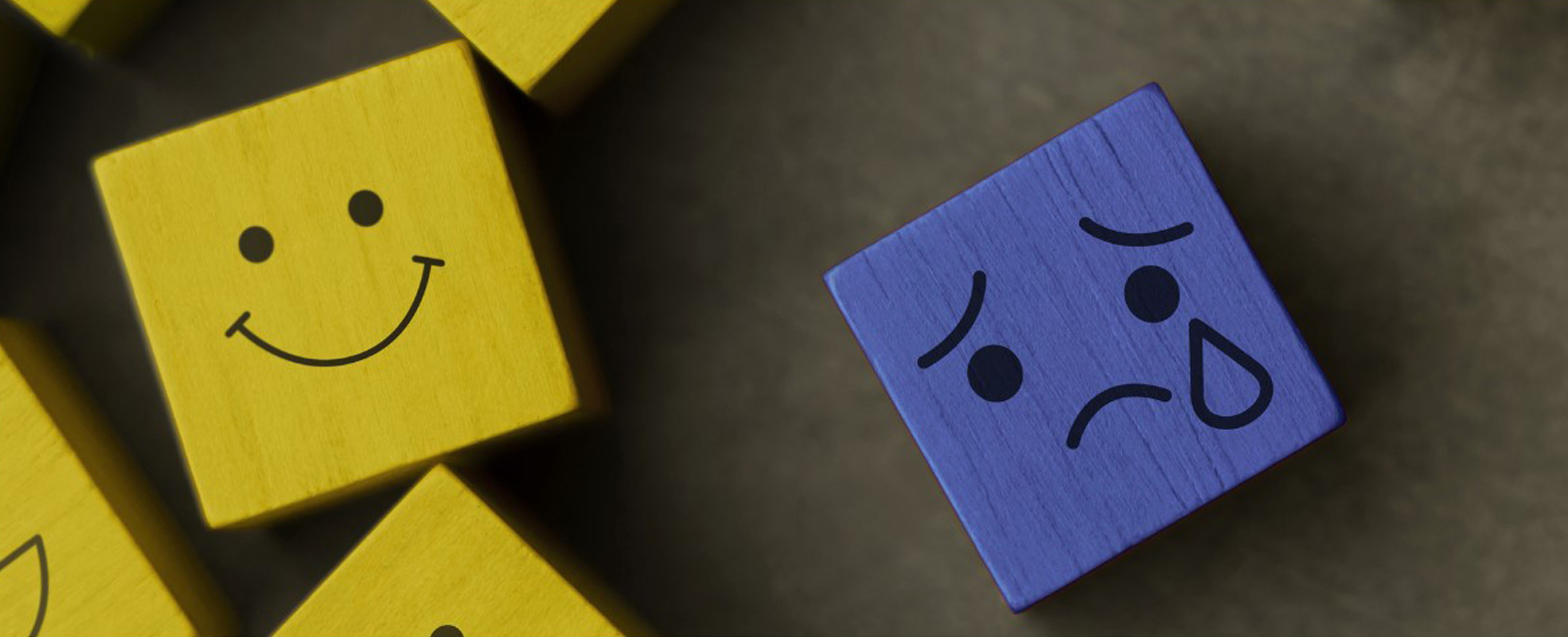 Coloured wooden blocks representing bullying