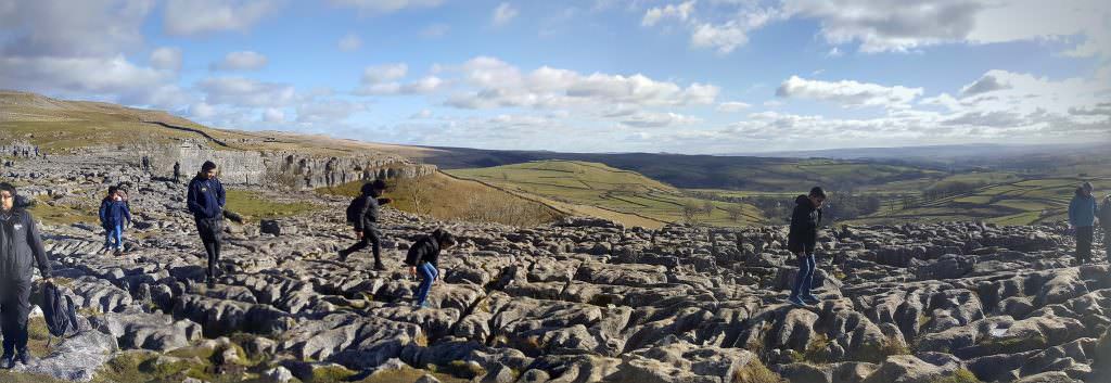 A group of people at Malham