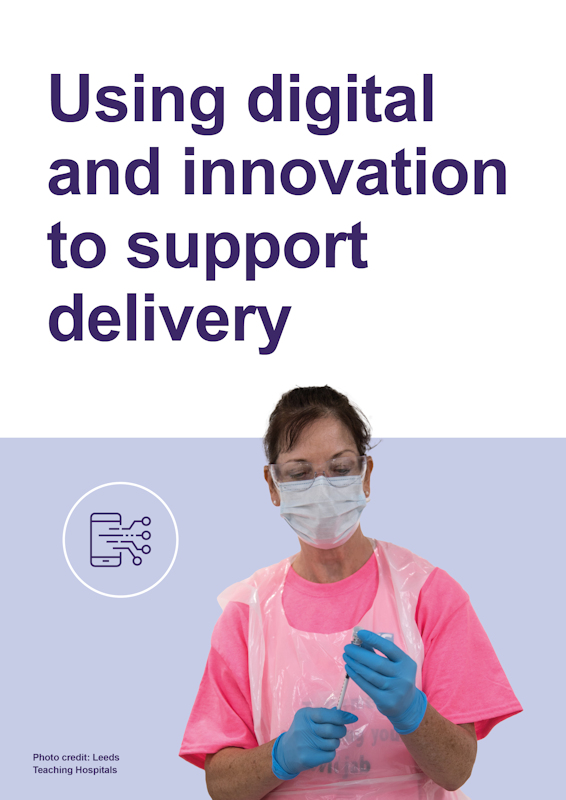 Joint forward plan chapter cover - using digital and innovation to support delivery