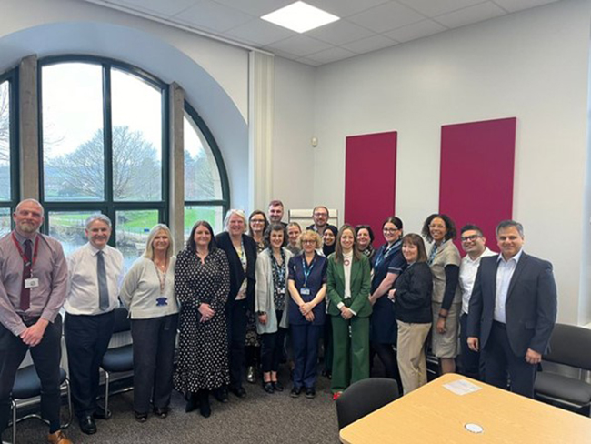 Helen Whately with West Yorkshire Health and Care Partnership colleagues 