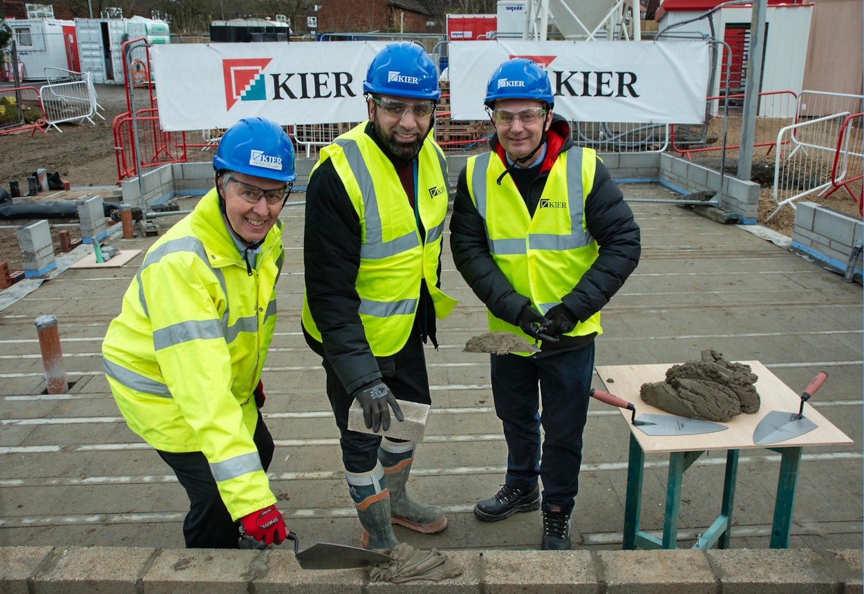 Colleagues at the Yeadon care home building site