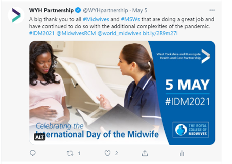 International Day of the Midwife Twitter Graphic