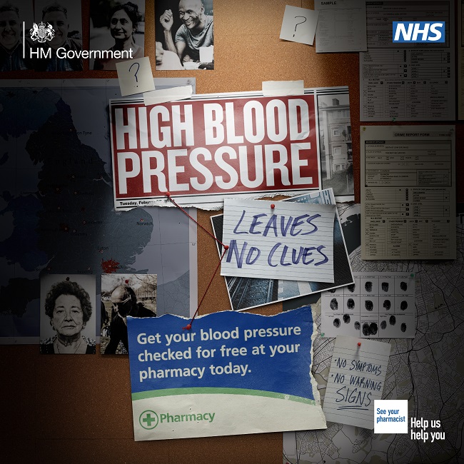 High blood pressure leaves no clues. Get your blood pressure checked for free at your pharmacy today.