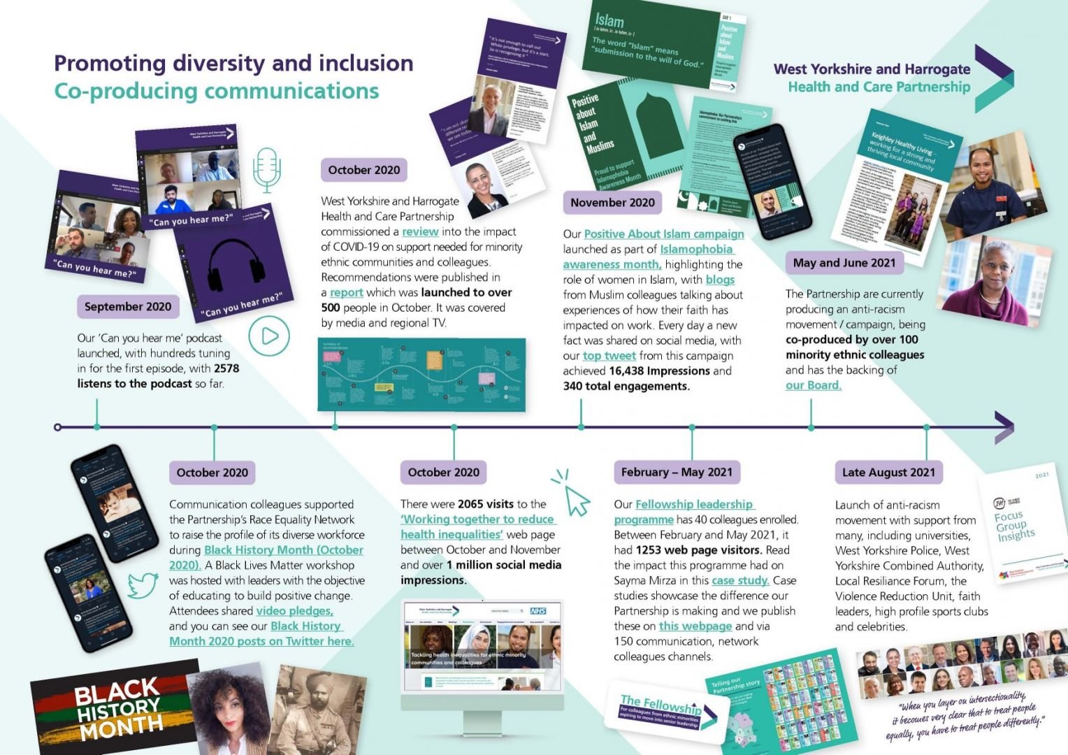 promoting diversity and inclusion, co-produced communications - timeline infographic.jpg