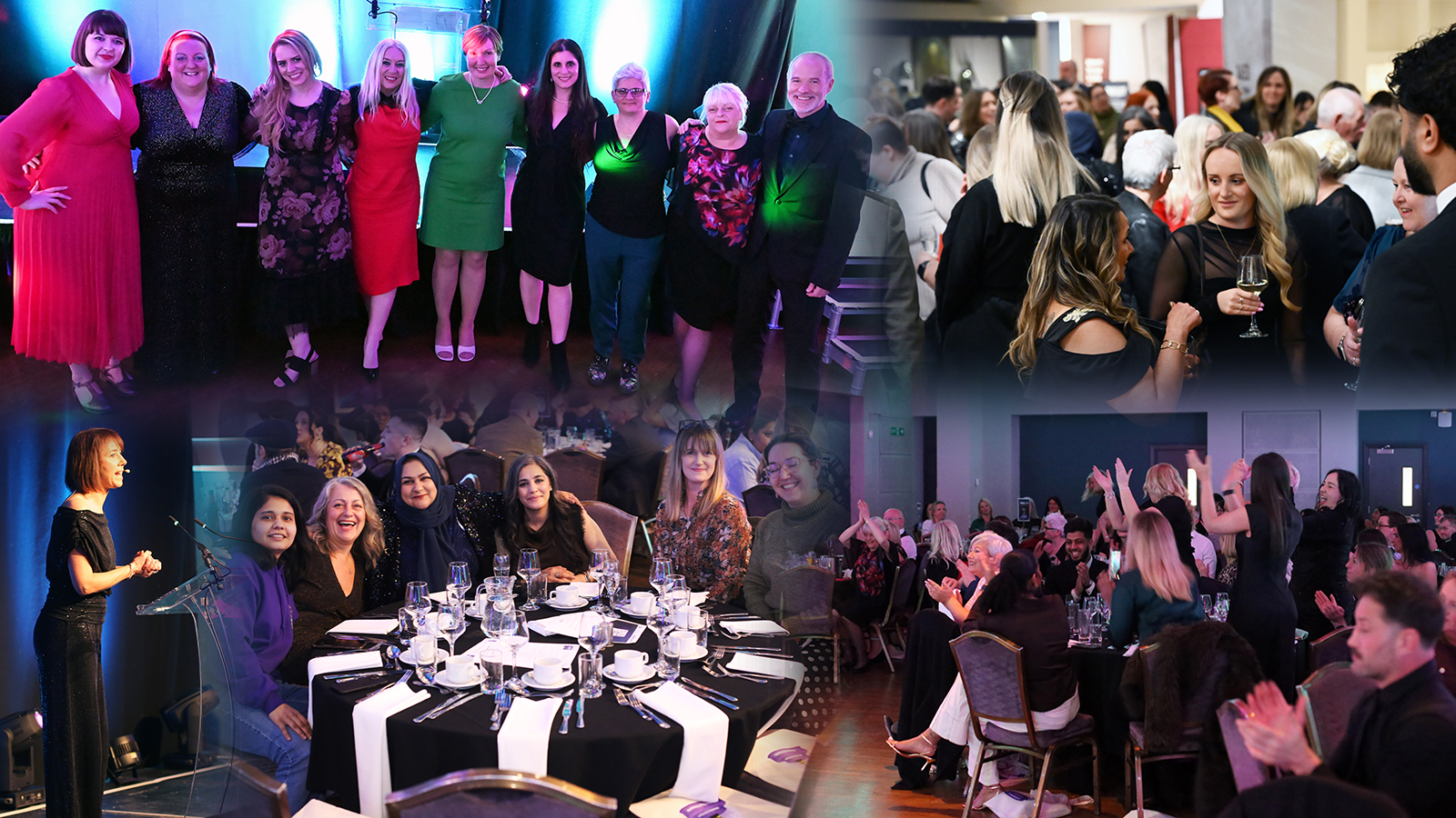 A collage of photos showing attendees