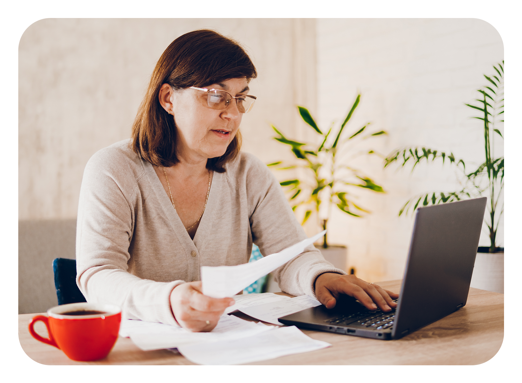 Employee looking online