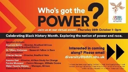 Whos got the power? Black history month event on  28 October