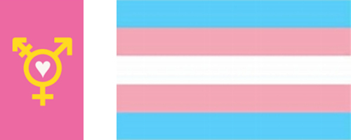 LGBT Foundation logo and Trans inclusion flag logos