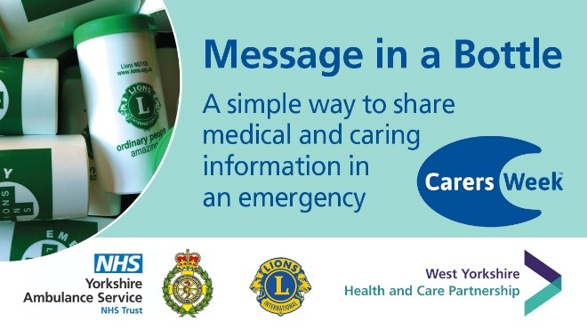 message in a bottle - a simple way to share information in an emergency