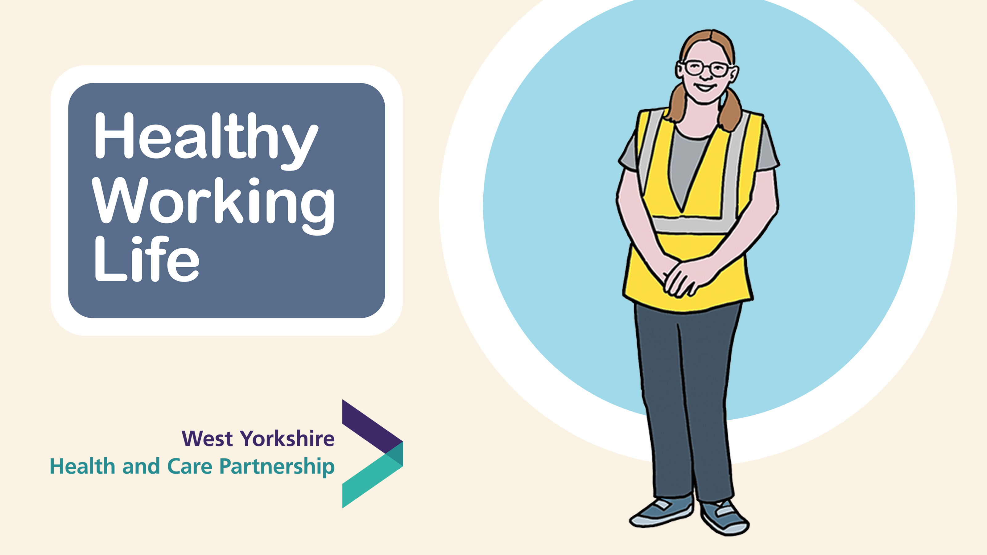 Illustration of someone wearing a yellow safety jacked