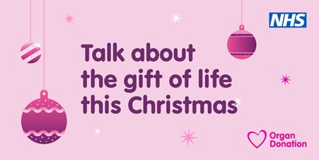 Organ donation. Talk about the gift of life this Christmas