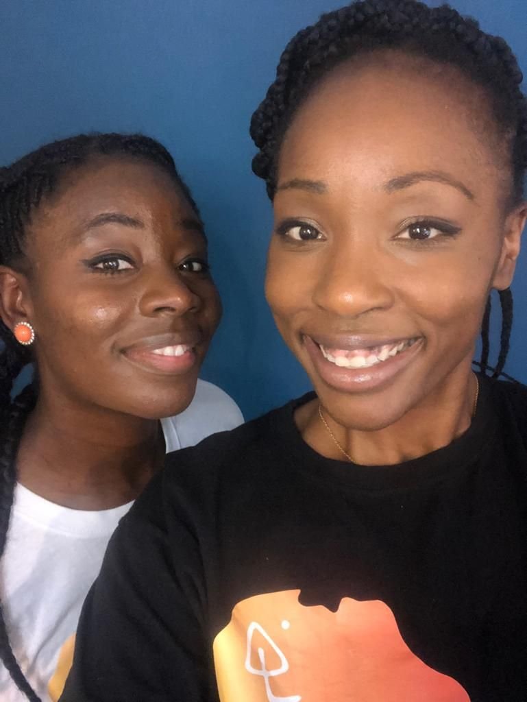 Julie Duodu left with sister Stephanie Amor