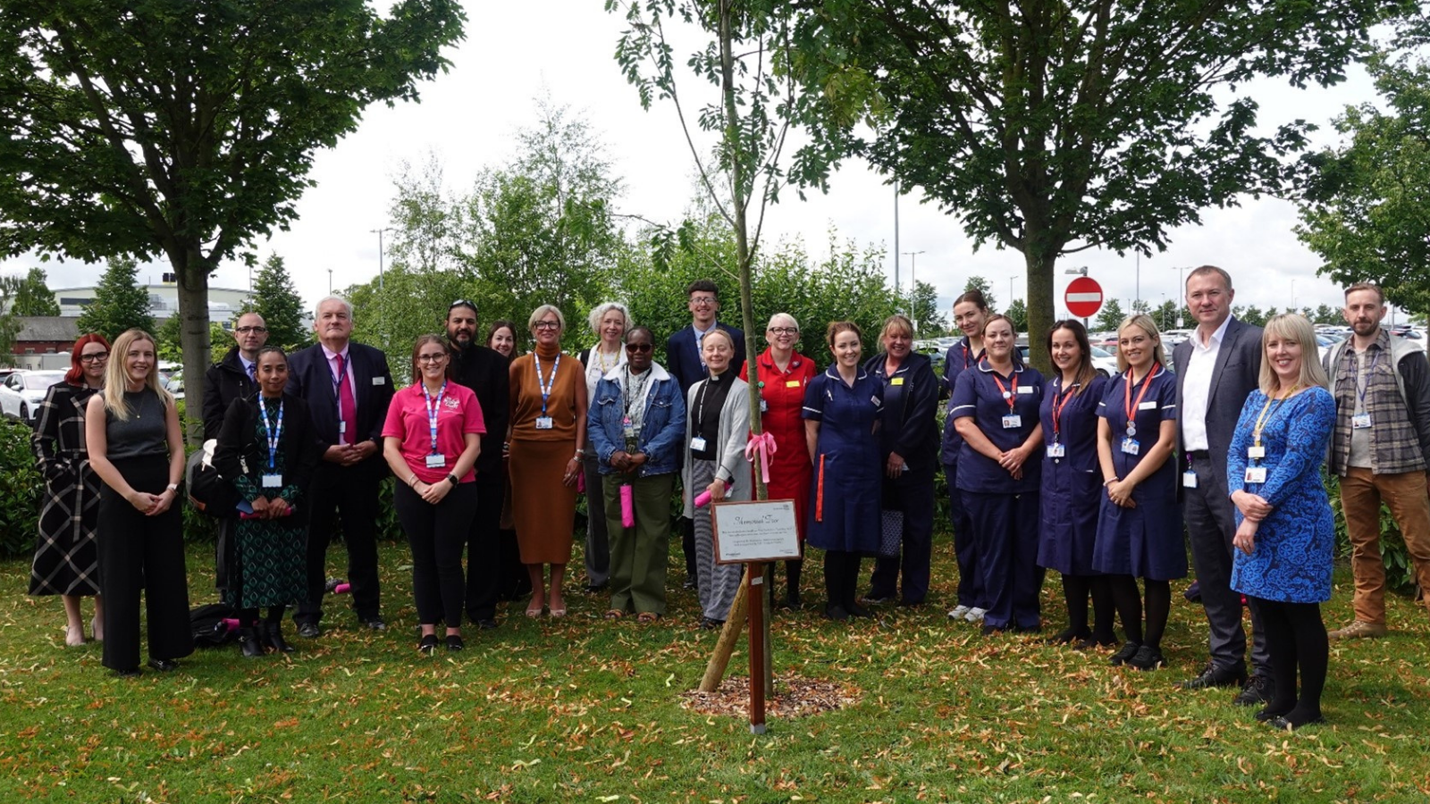 Image of group of people at Pinderfields garden