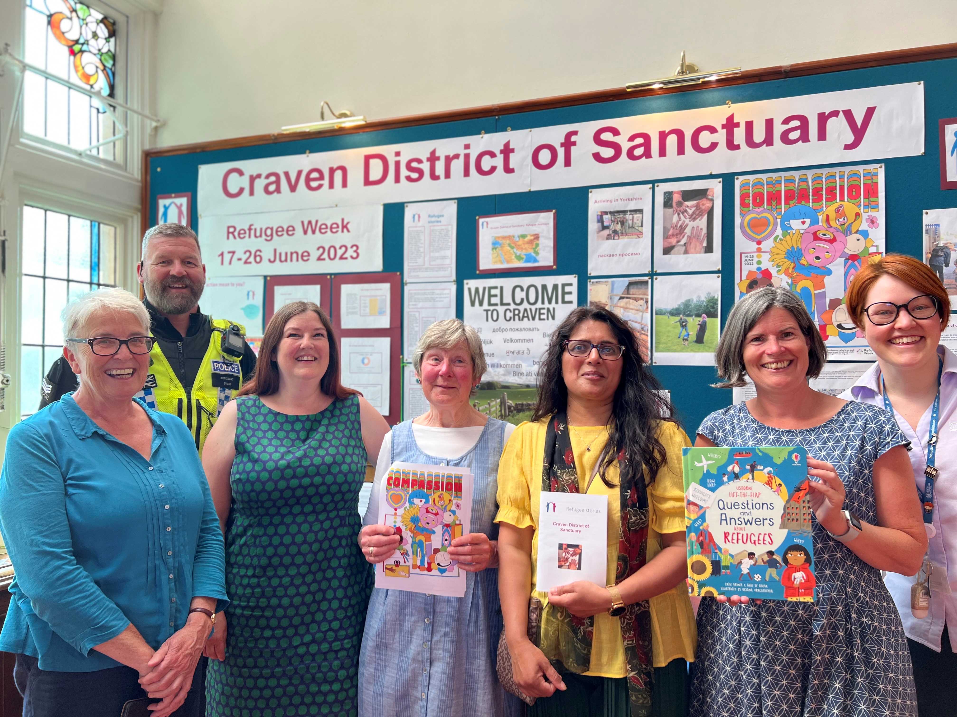 A group of Craven District of Sanctuary supporters