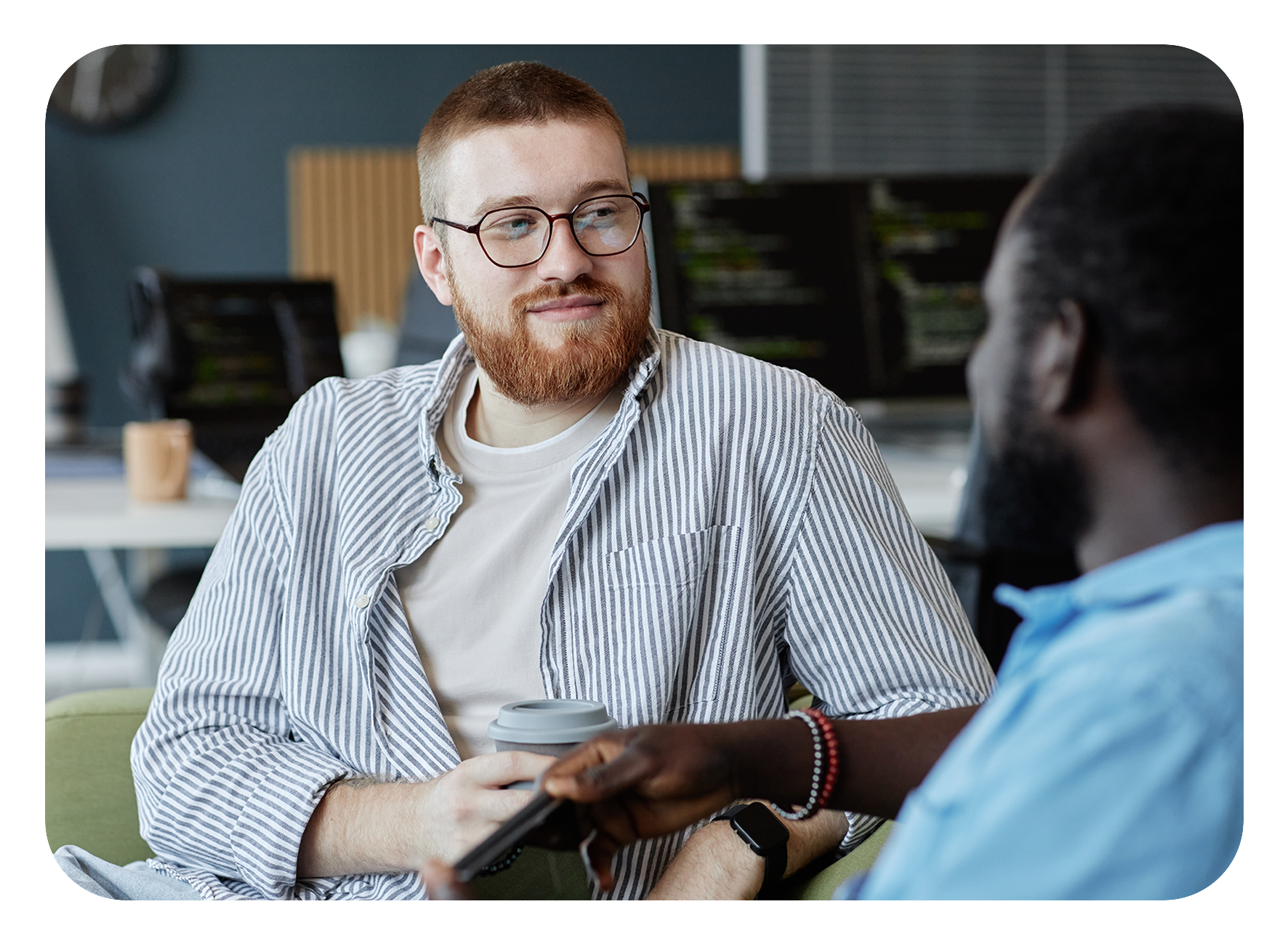 Employee taking a break from work