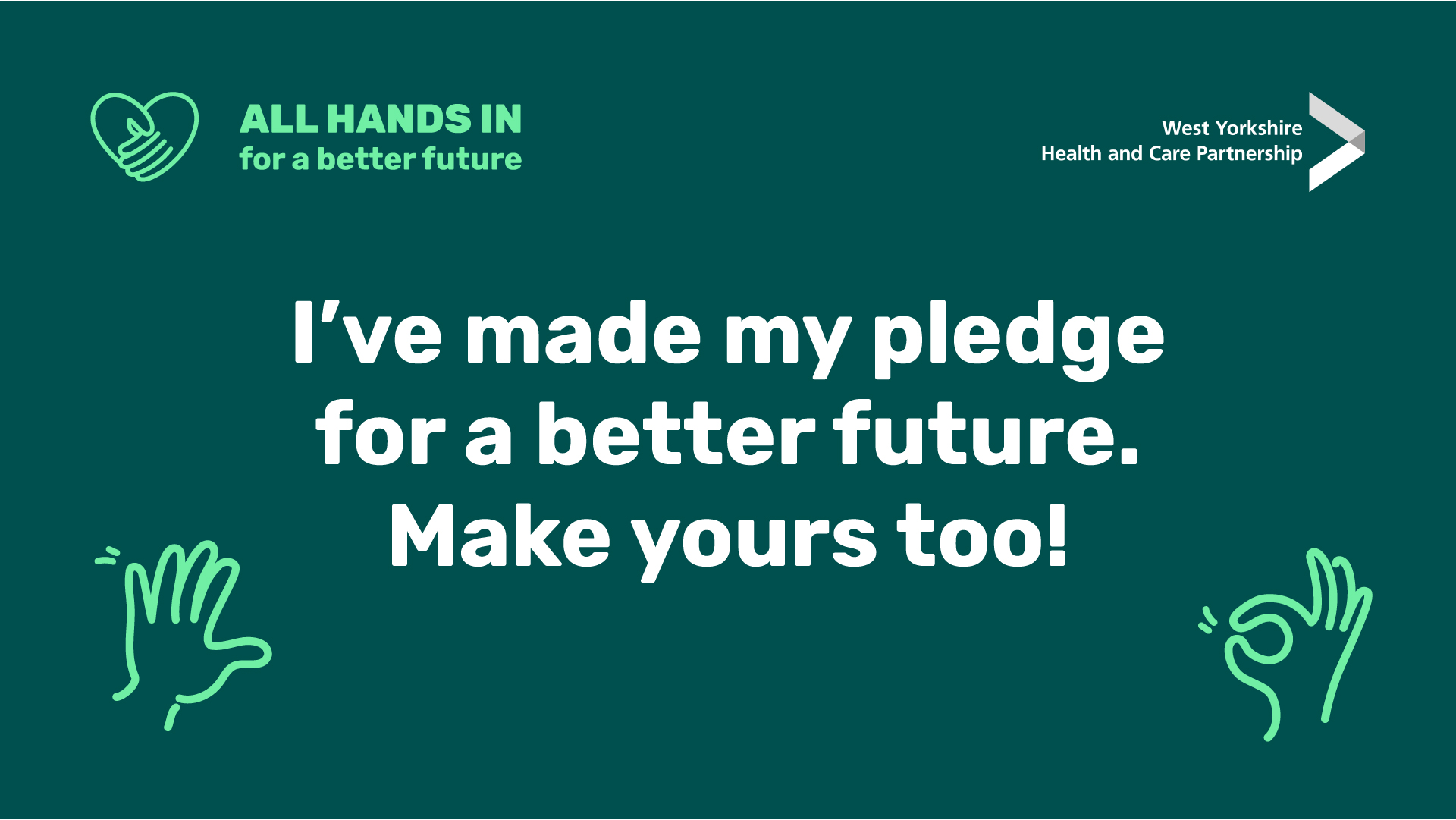 All hands in my pledge web banner