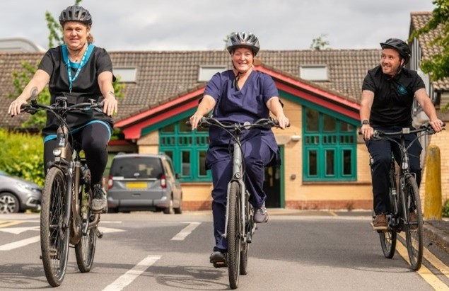 E-biking clinicians from Birley Health Centre