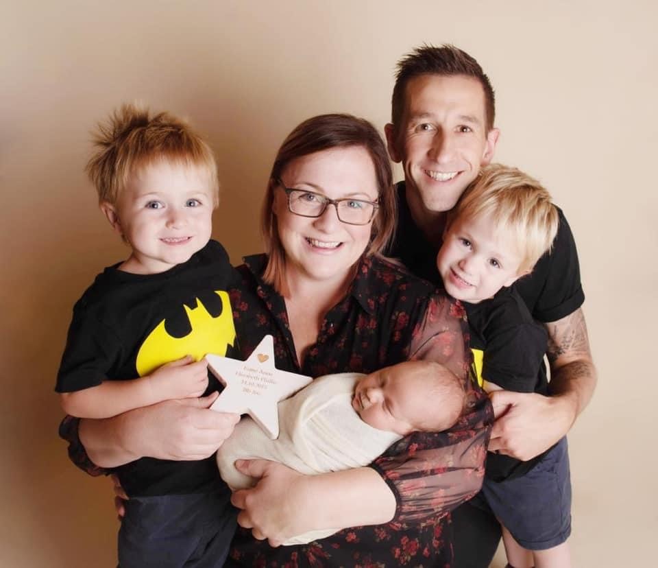 Nicola Phillis and family