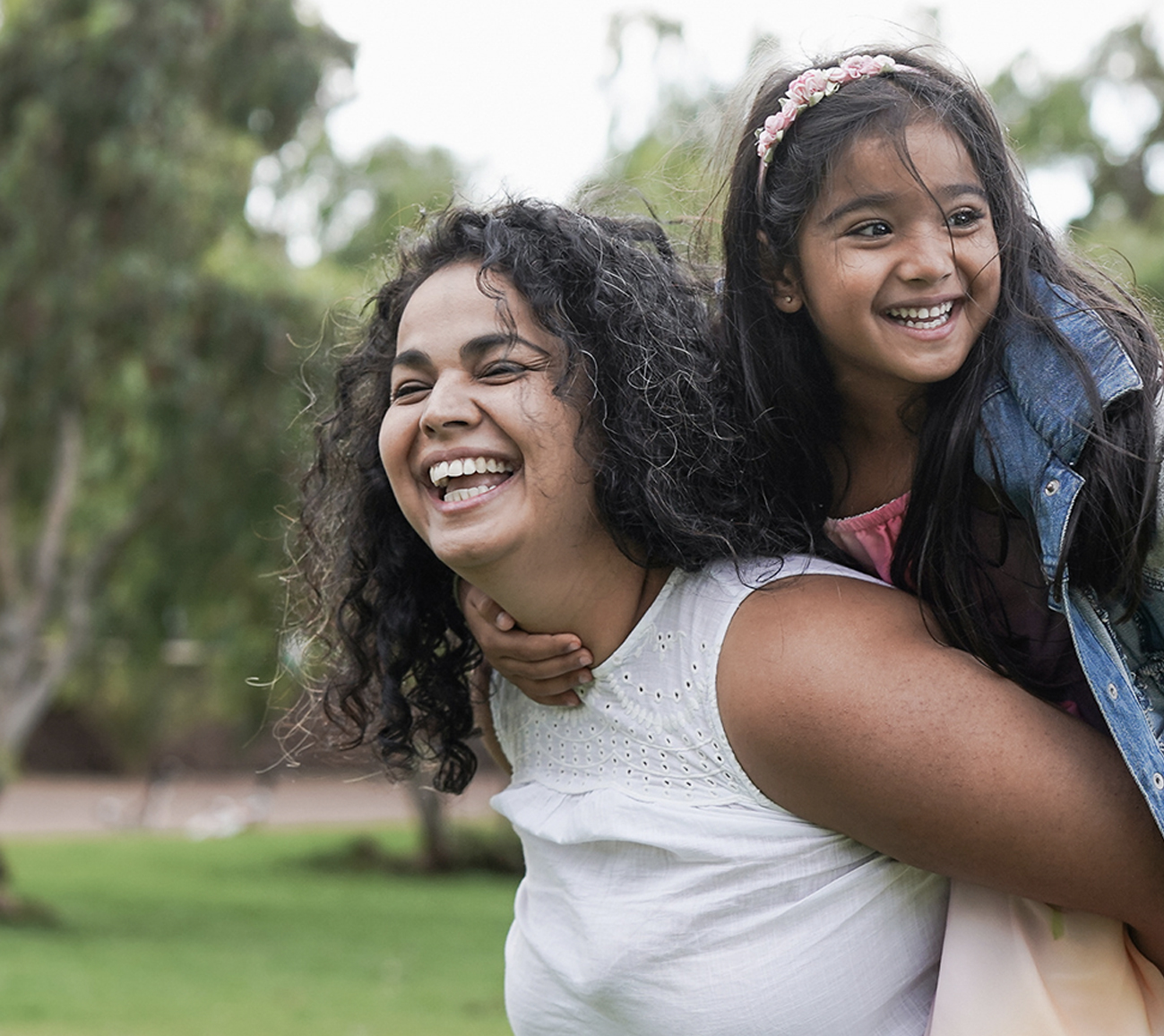 Mum and daughter enjoying the outdoors