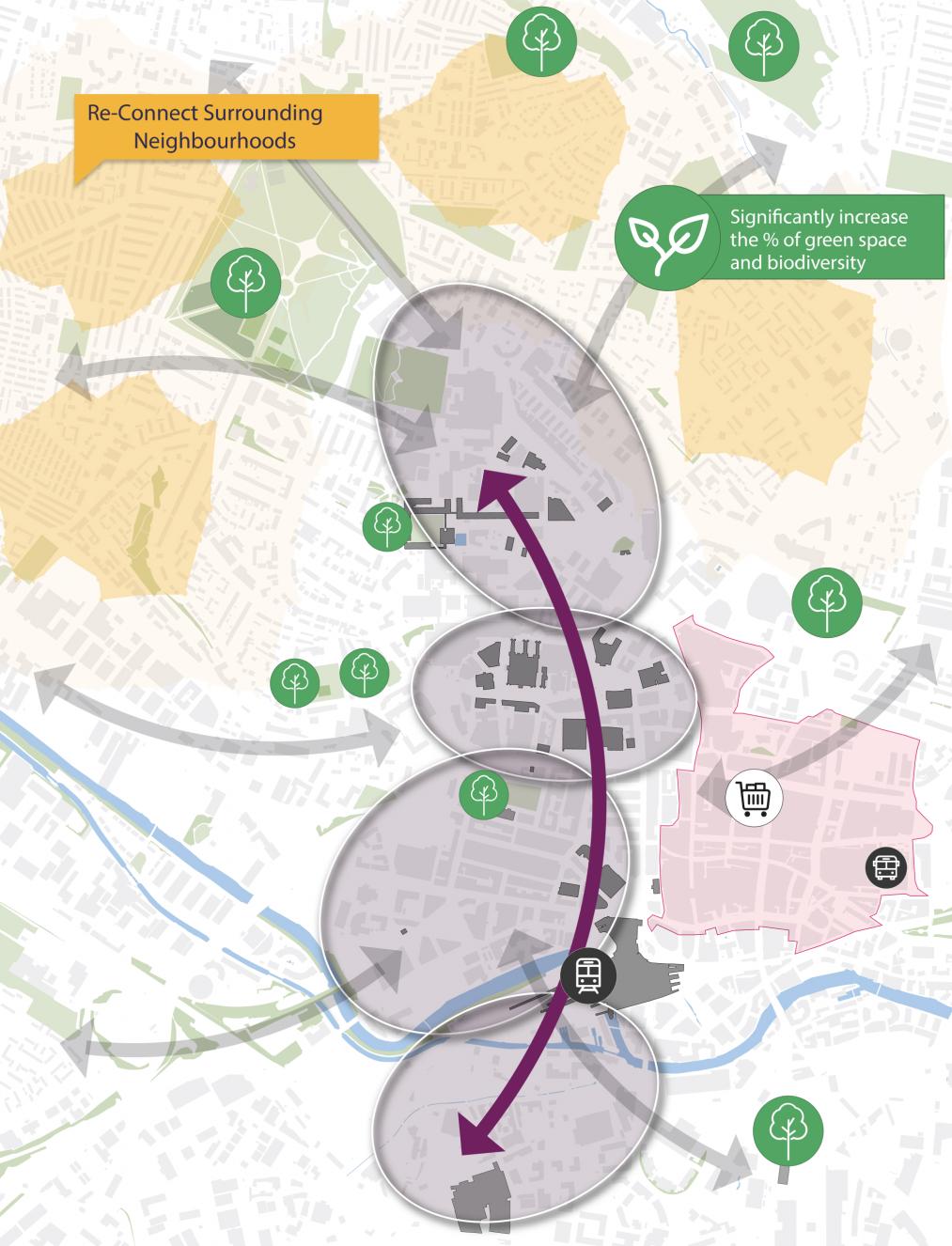 Map of proposed Leeds innovation neighbourhood