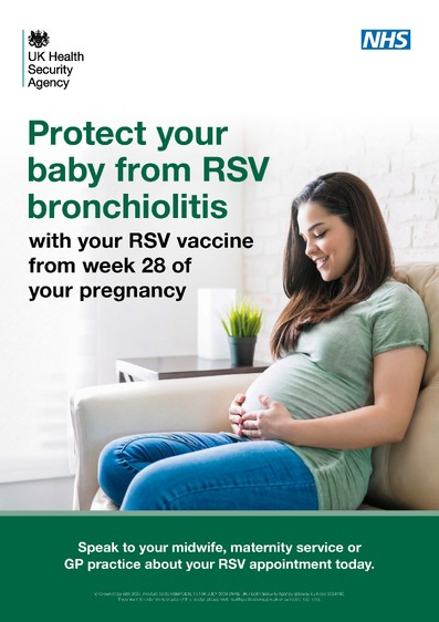 Protect your baby from RSV bronchiolitis with your RSV vaccine from week 28 of your pregnancy