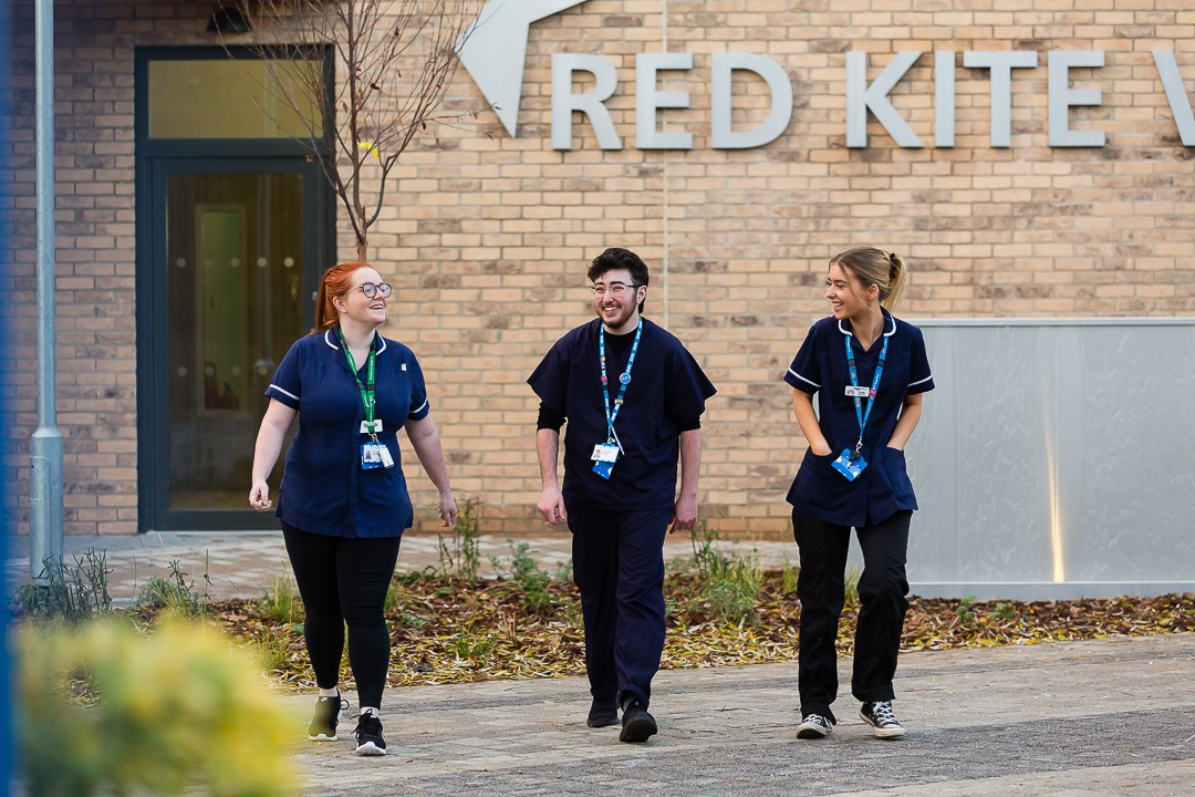 Red Kite View staff outside their new building