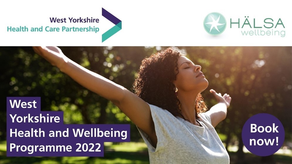 Text reads: "West Yorkshire Health and Wellbeing programme 2022"