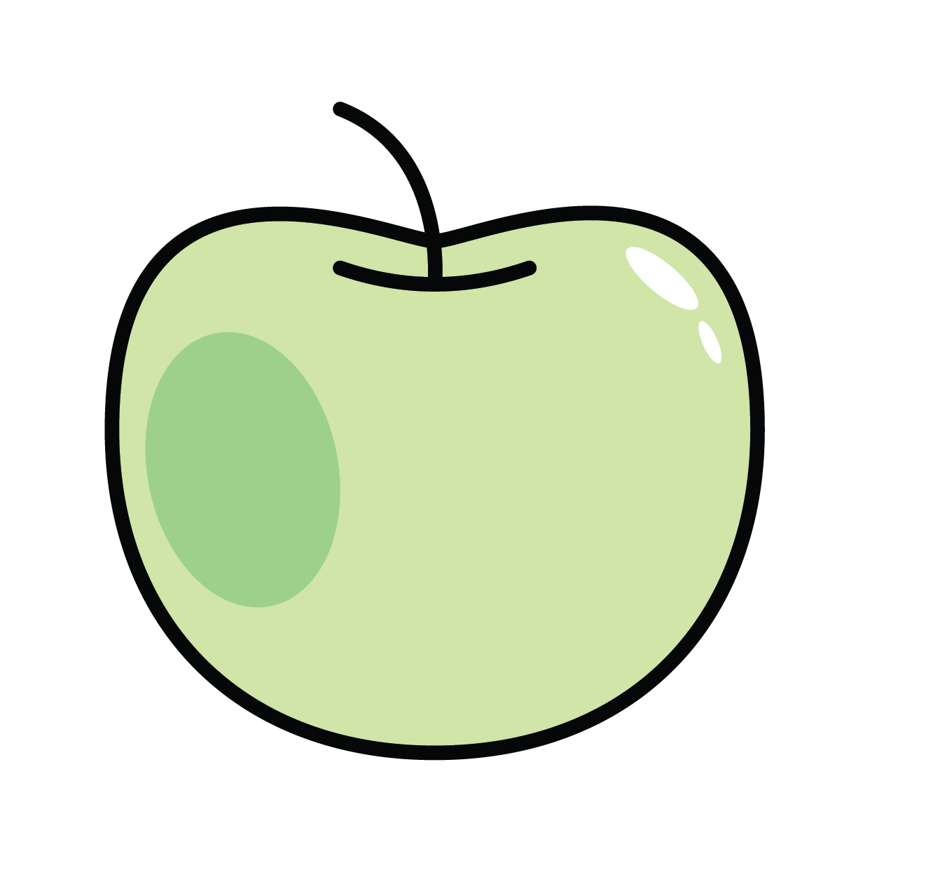 A green apple.