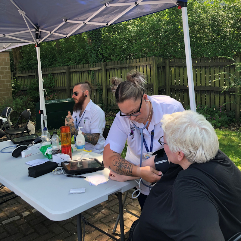 Blood pressure testing in Todmorden