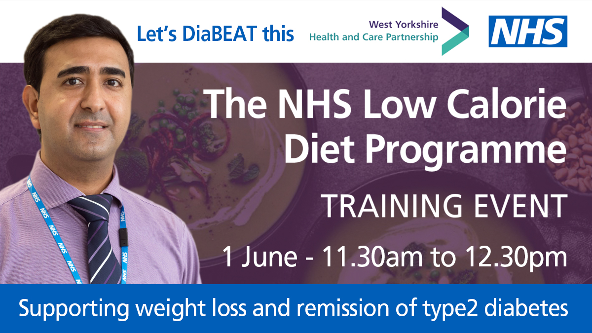 A GP promoting the NHS low calorie diet programme