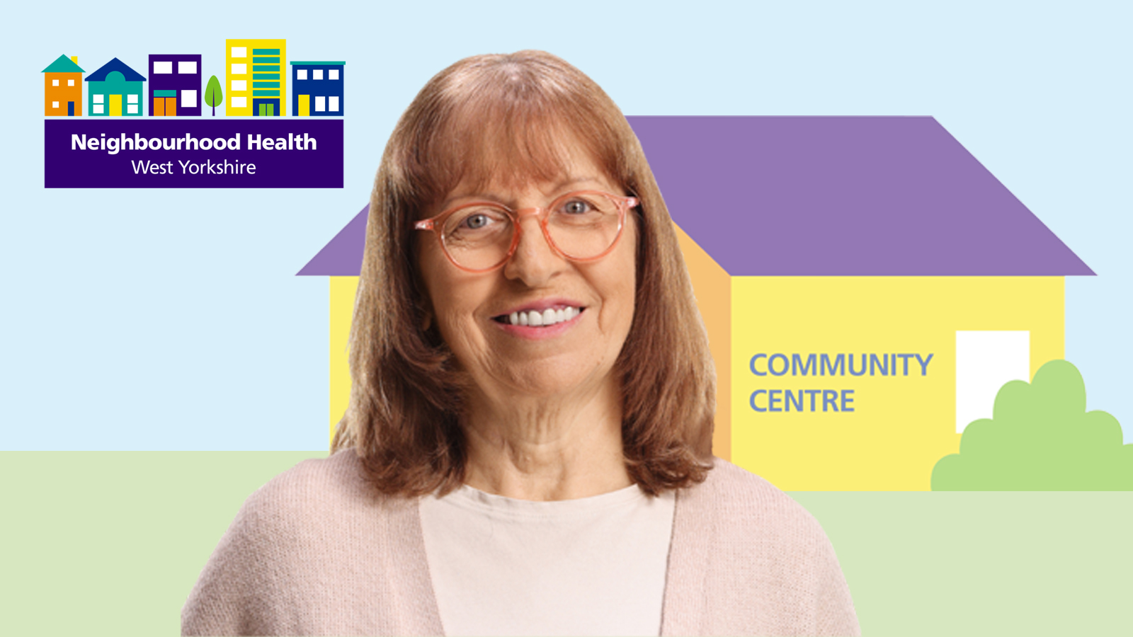 Neighbourhood Health woman outside community centre