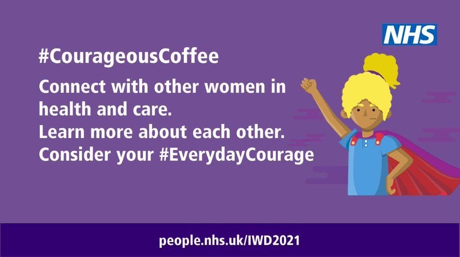 CourageousCoffee - connect with other women in health and care, learn more about each other and consider your everyday courage