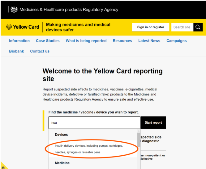Yellow card reporting website screenshot.png
