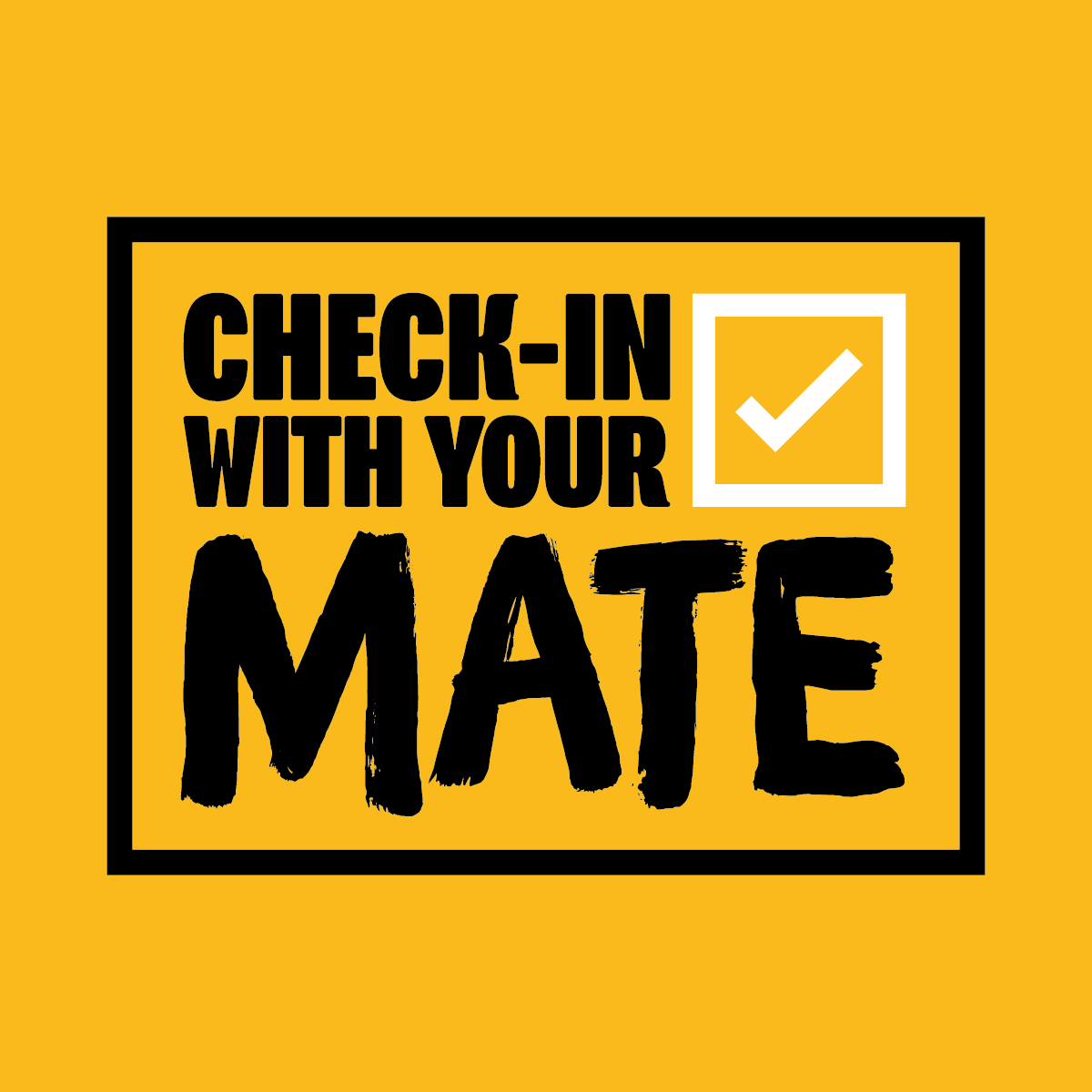 Check in with a mate square logo image