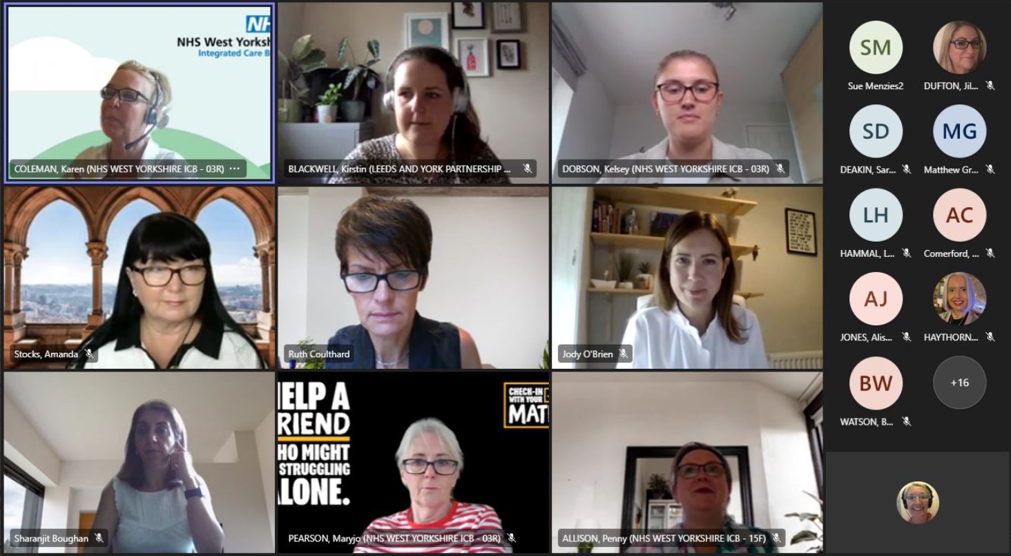 communications and engagement network meeting - online meeting screenshot