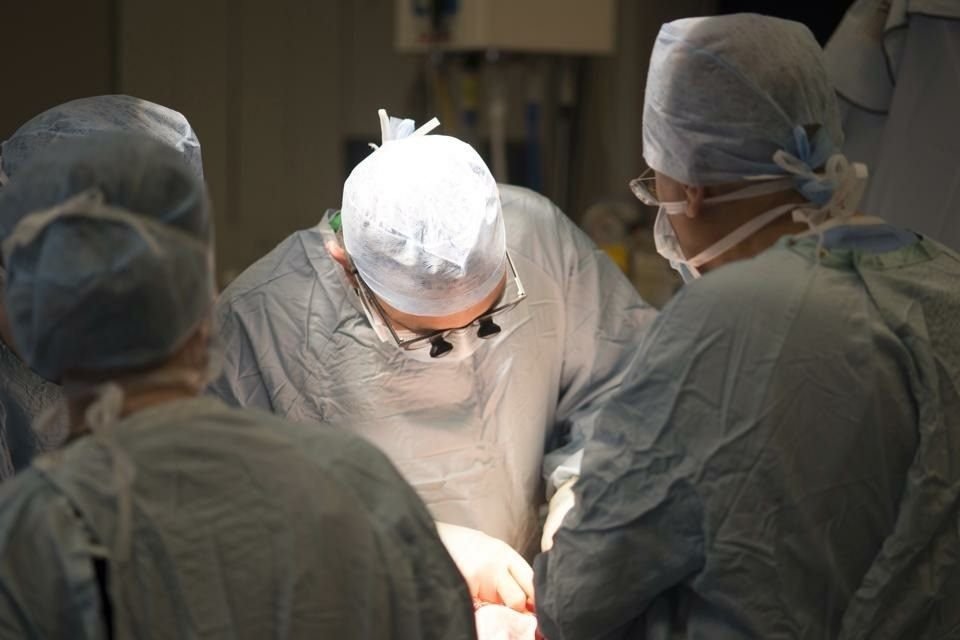 Vascular surgeon in theatre