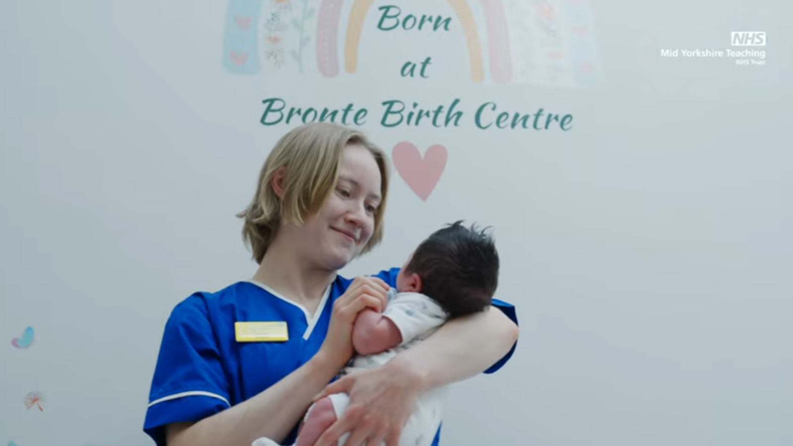 Image of woman holding baby with the text Born at Bronte Birth Centre