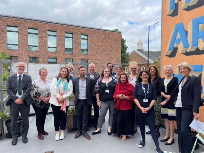 MOU signing group outside the arthouse in wakefield