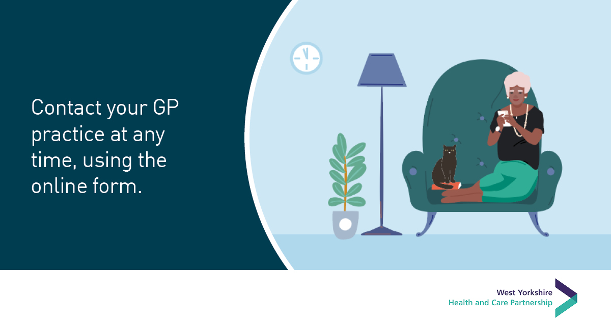 6. Contact your GP practice at any time, using the online form.