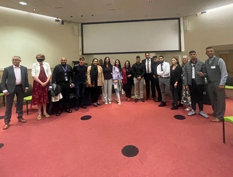 Young people with MP Naz Shah and Imran Hussain and Cllr Hinchcliffe