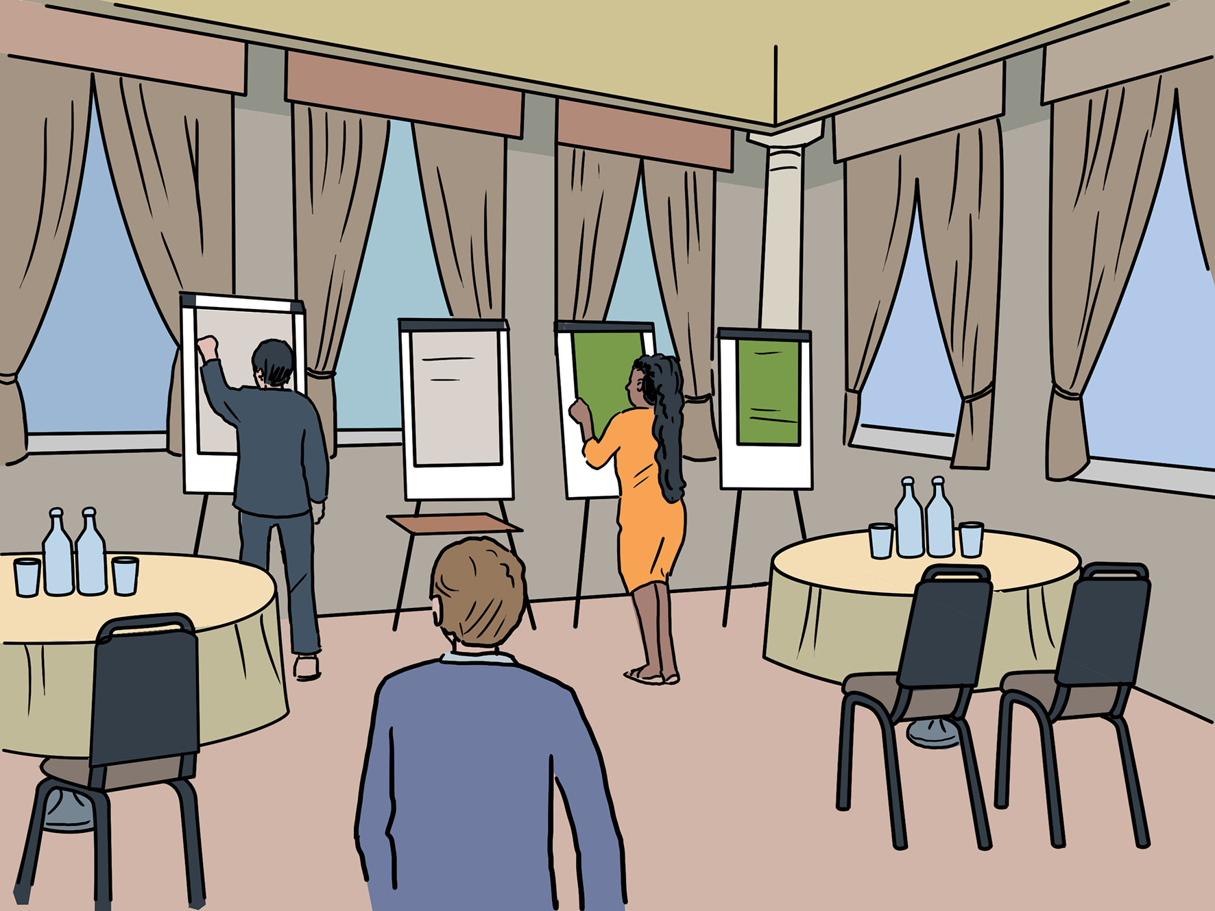 An illustration of the sensory room at the first Neurodiversity Summit.