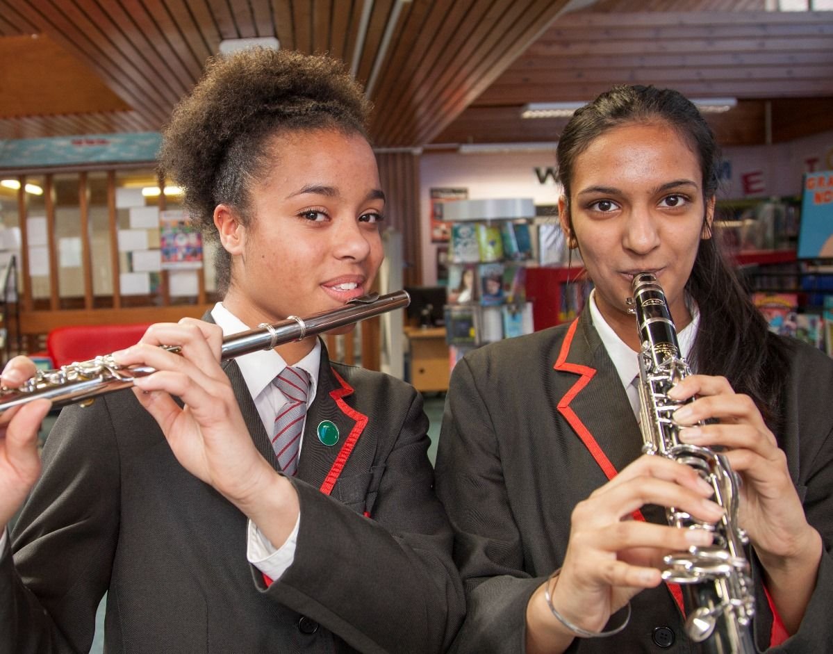 2 young musicians in kirklees