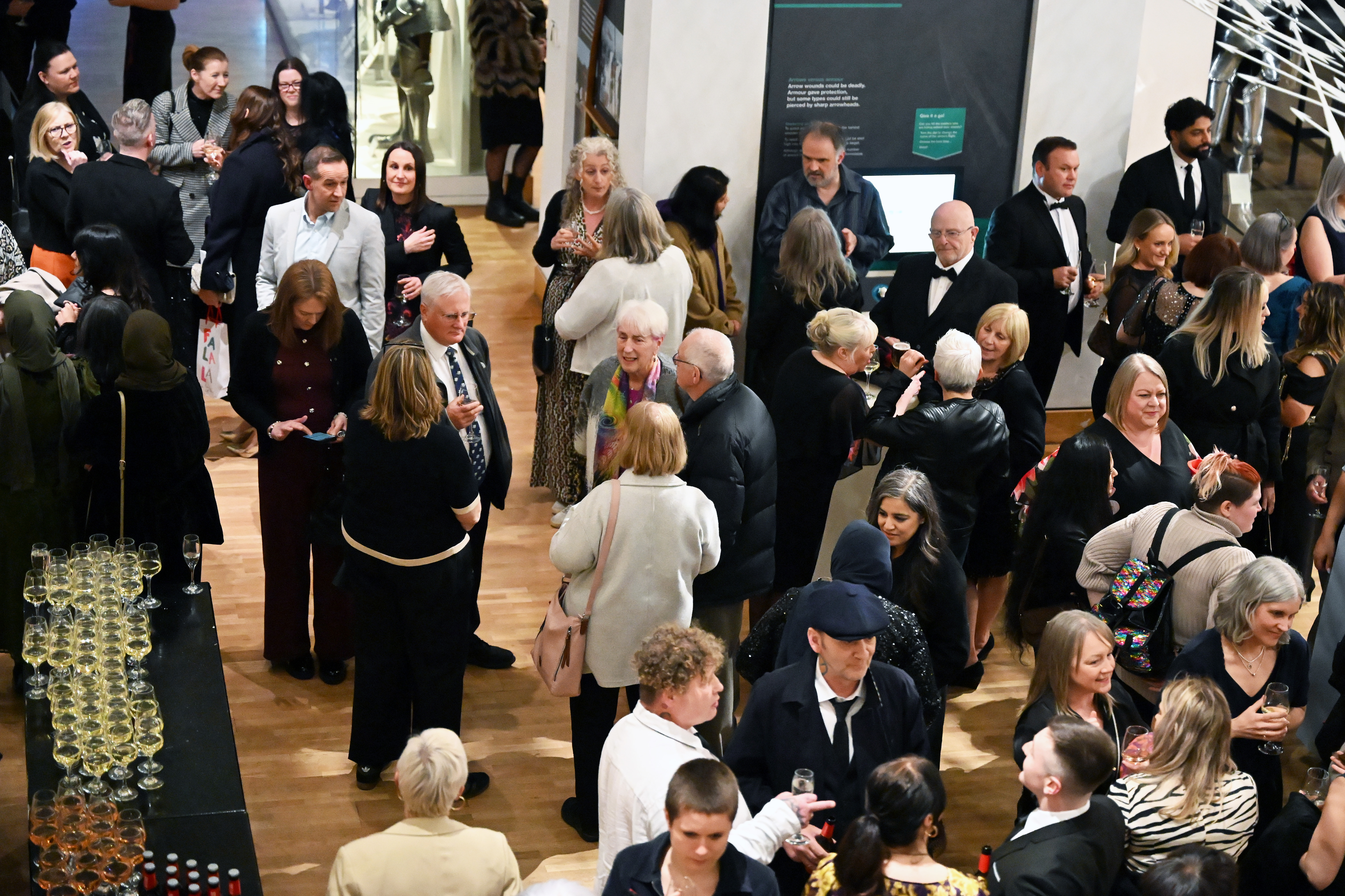 Attendees in the foyer area